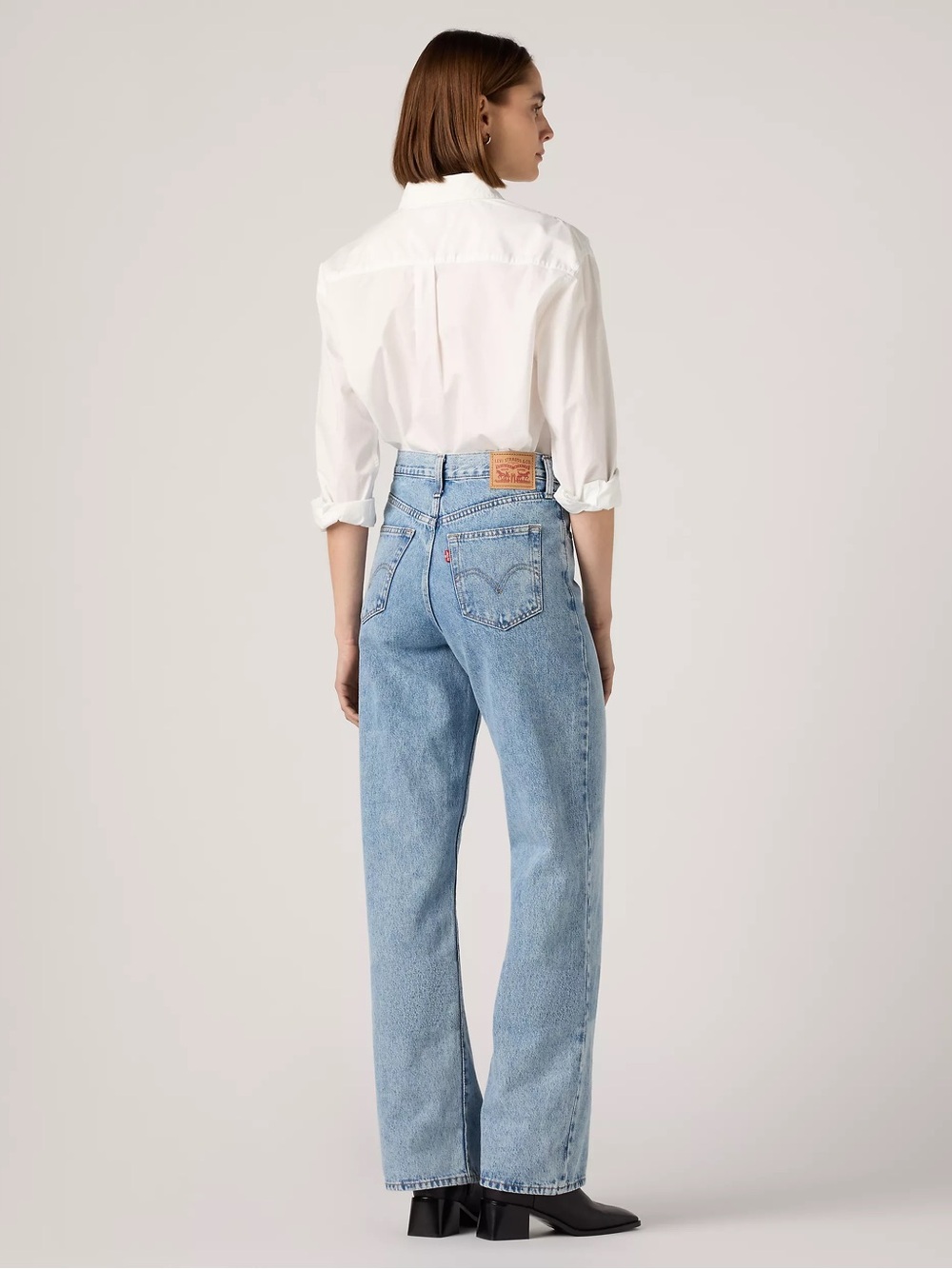 Levi's High Waisted Straight Jeans Light Wash 29